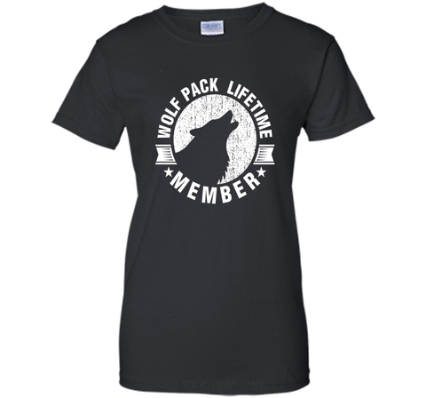 Lifetime Wolf Pack Member Distressed Howling T-shirt