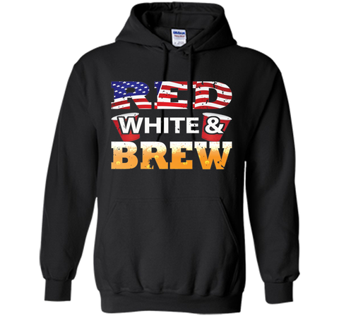 Red White and Brew Grunge flag t-shirt