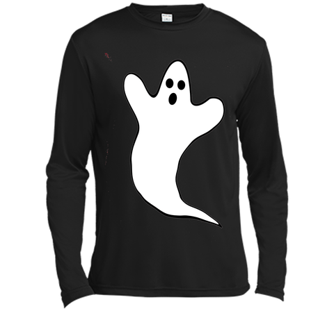 Spooky Ghost Halloween T-Shirt Long Sleeve Moisture Absorbing Shirt