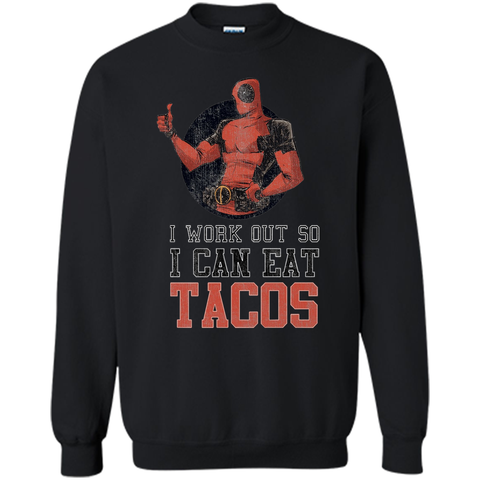 Marvel Deadpool Work Out Eat Tacos Graphic T-Shirt