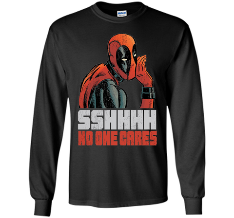 Marvel Deadpool SSHHHH No One Cares Whisper Graphic T-Shirt