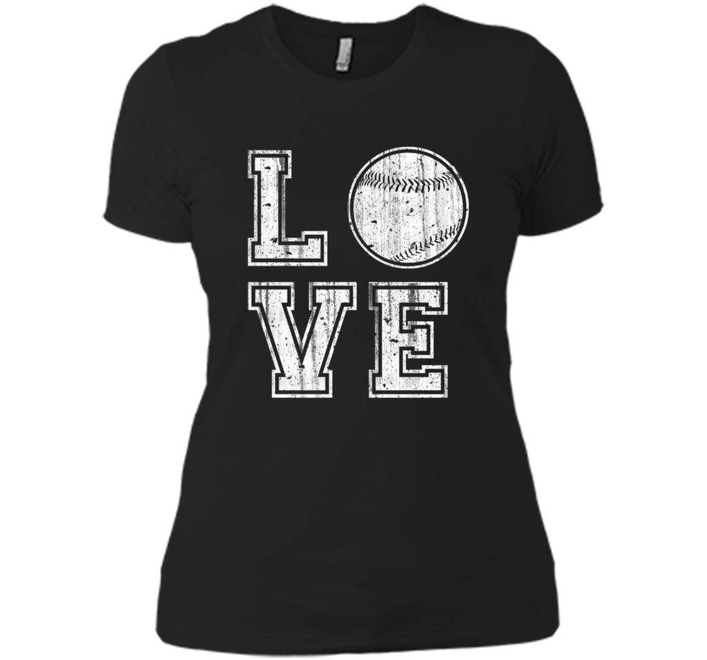 I Love Baseball Ball T Shirt Baseball Gift for Mom Dad Fan