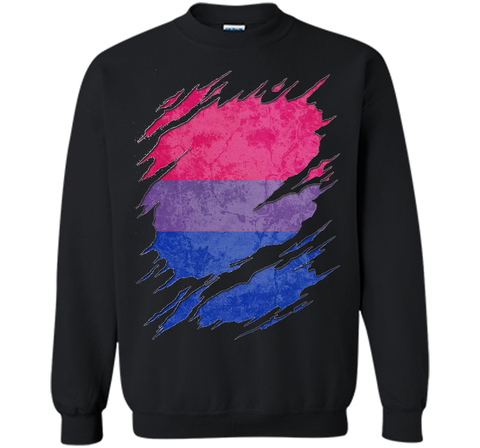 Bisexual Pride Flag Ripped T-Shirt