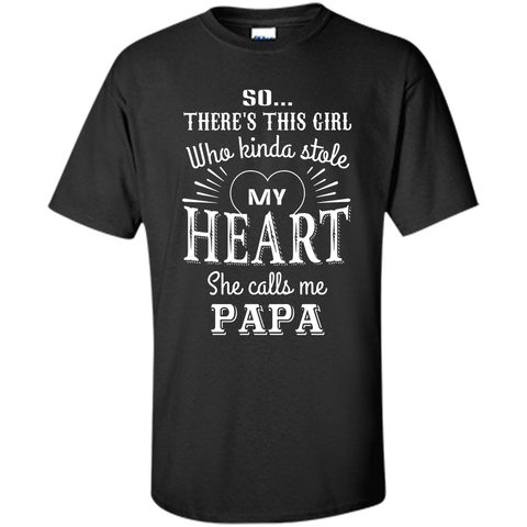 PAPA & GRANDDAUGHTER, she stole my heart tshirt