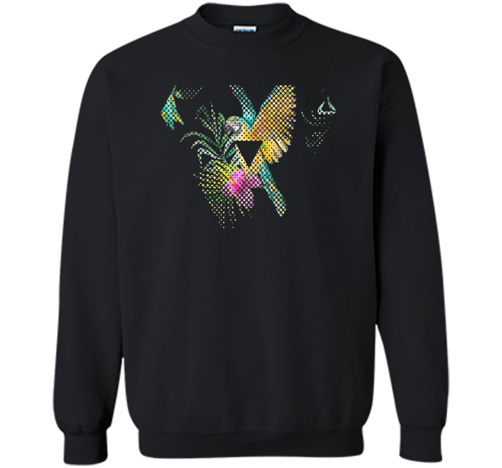 Tropical Parrot Dotted Triangle Trendy Shirt