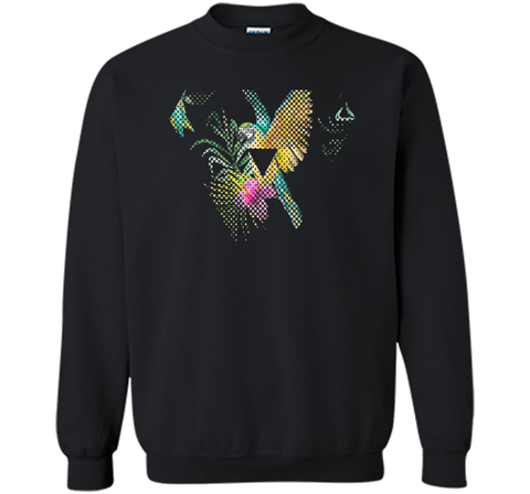 Tropical Parrot Dotted Triangle Trendy Shirt
