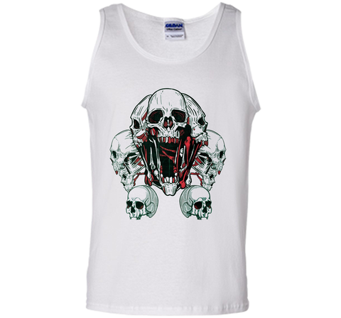 SKULLS - human skull - skeleton - horror - macabre t-shirt