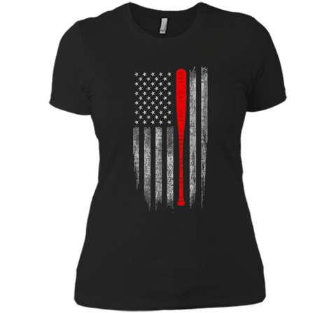 Baseball American Flag T-Shirt - Baseball Bat Flag T Shirt