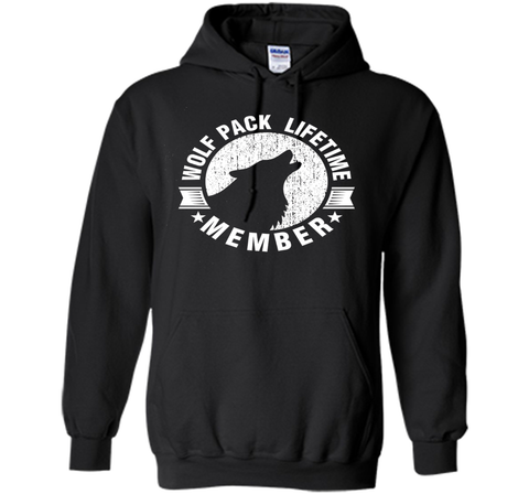 Lifetime Wolf Pack Member Distressed Howling T-shirt