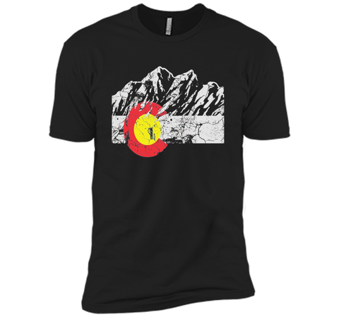 Colorado Flag Moutain Vintage T Shirt - Colorado Day Shirts