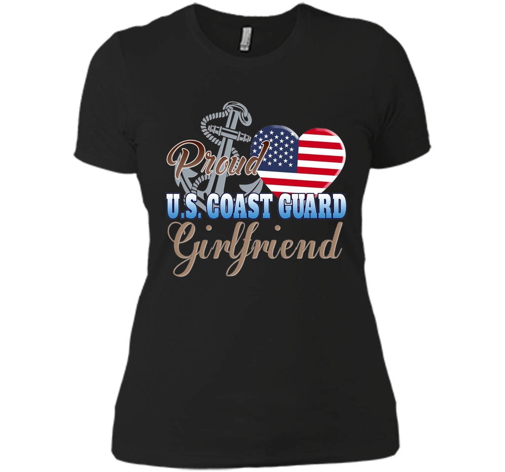 Proud U.S. Coast Guard Girlfriend Patriotic Heart T Shirt t-shirt