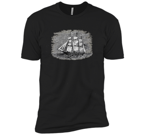 Antique vintage sailing ship Navy frigate pirate clipper tee