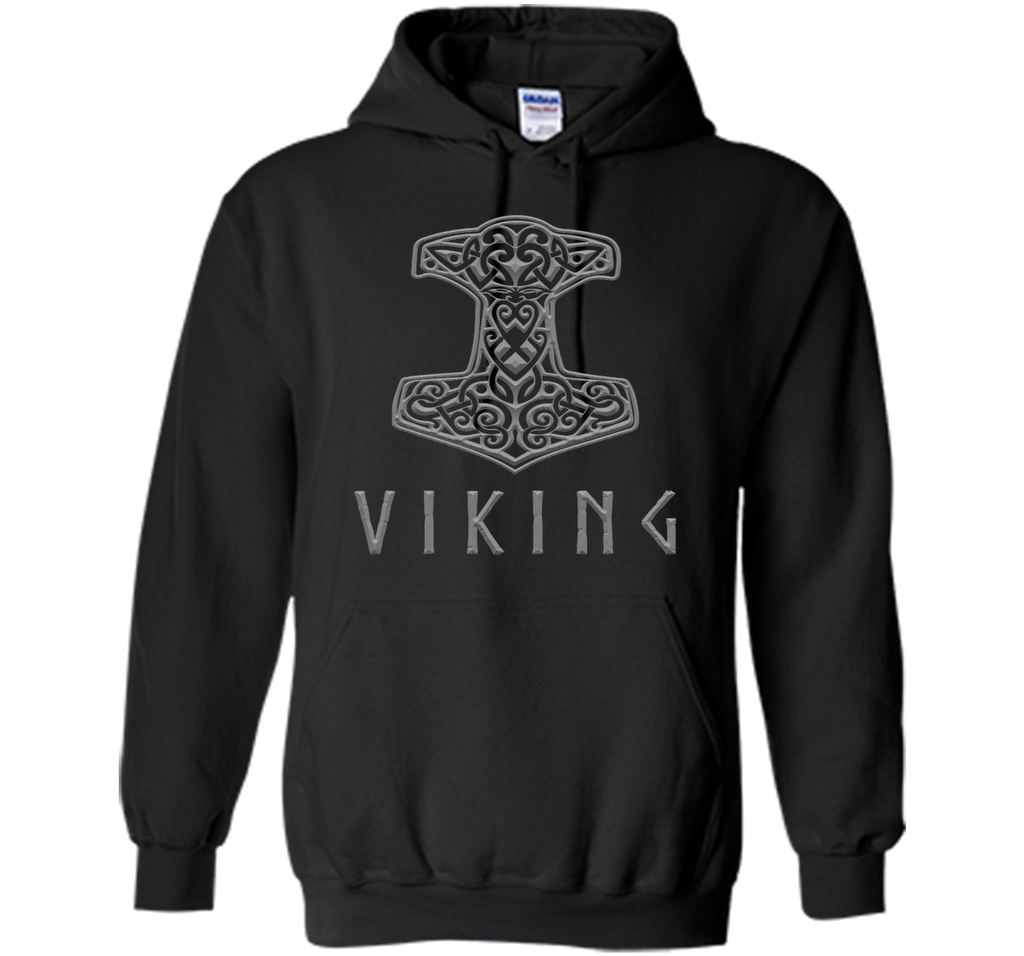 Thor's Hammer Mjolnir and Viking Silver T-Shirt