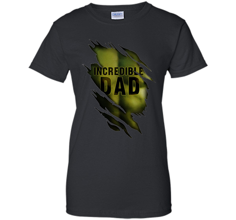 Mens incredible Dad T-Shirt Funny Superhero shirt