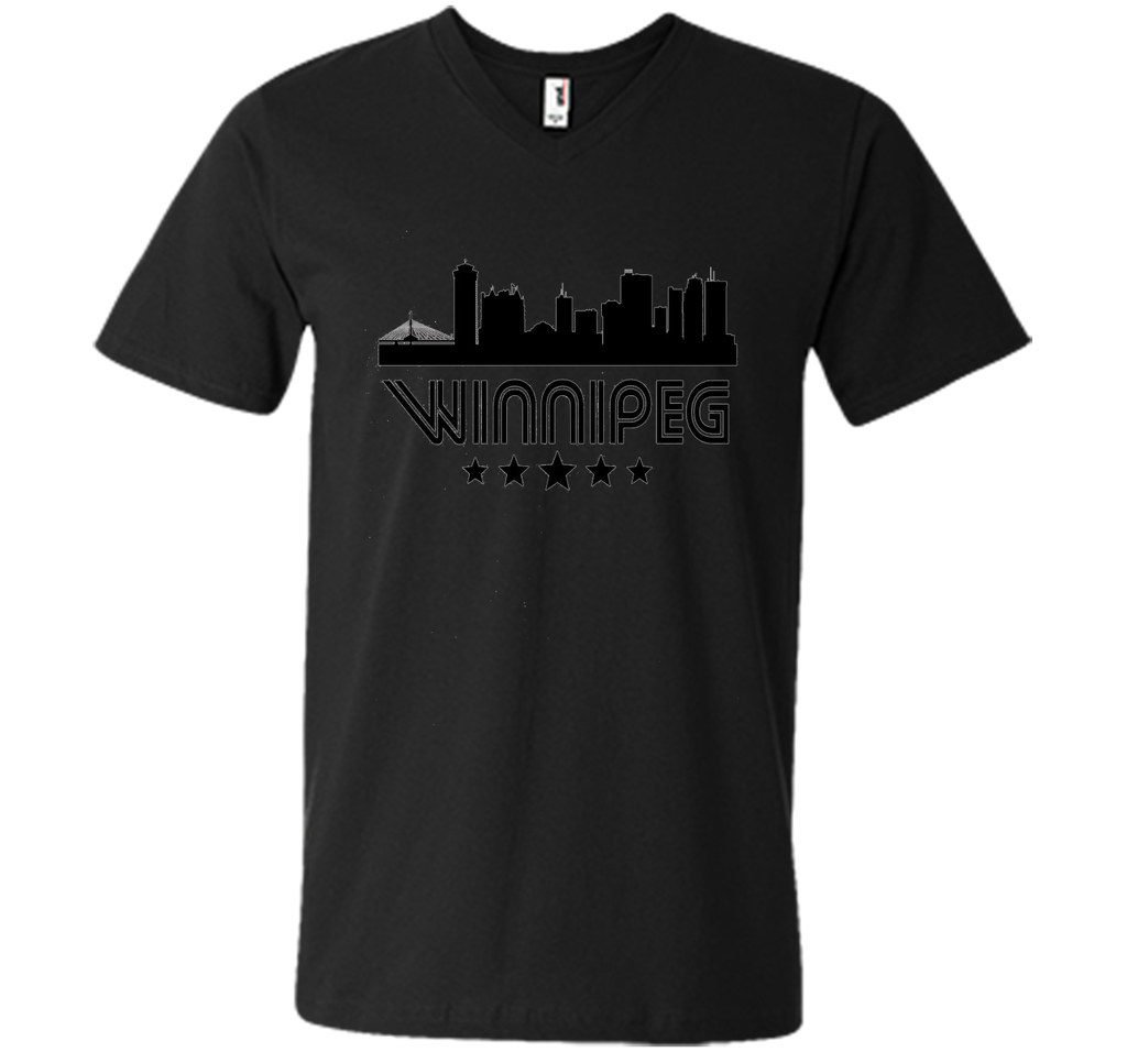 Winnipeg Manitoba Skyline Retro Style T-Shirt
