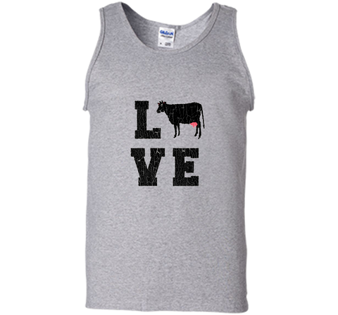 I Love Heart Cow Funny T-shirt vintage cattle Farmer Tee