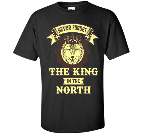 Never Forget The King in the North - Premium Cotton T-Shirt