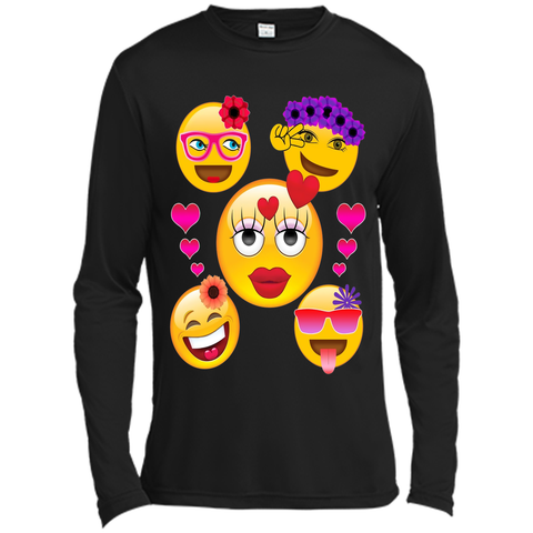Cute Emoji Face Collage T-Shirt for Girls and Women