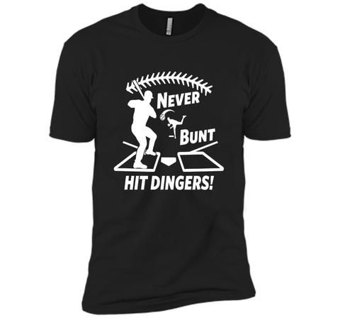 Funny Never Bunt Hit Dingers Baseball Hitter T-shirt