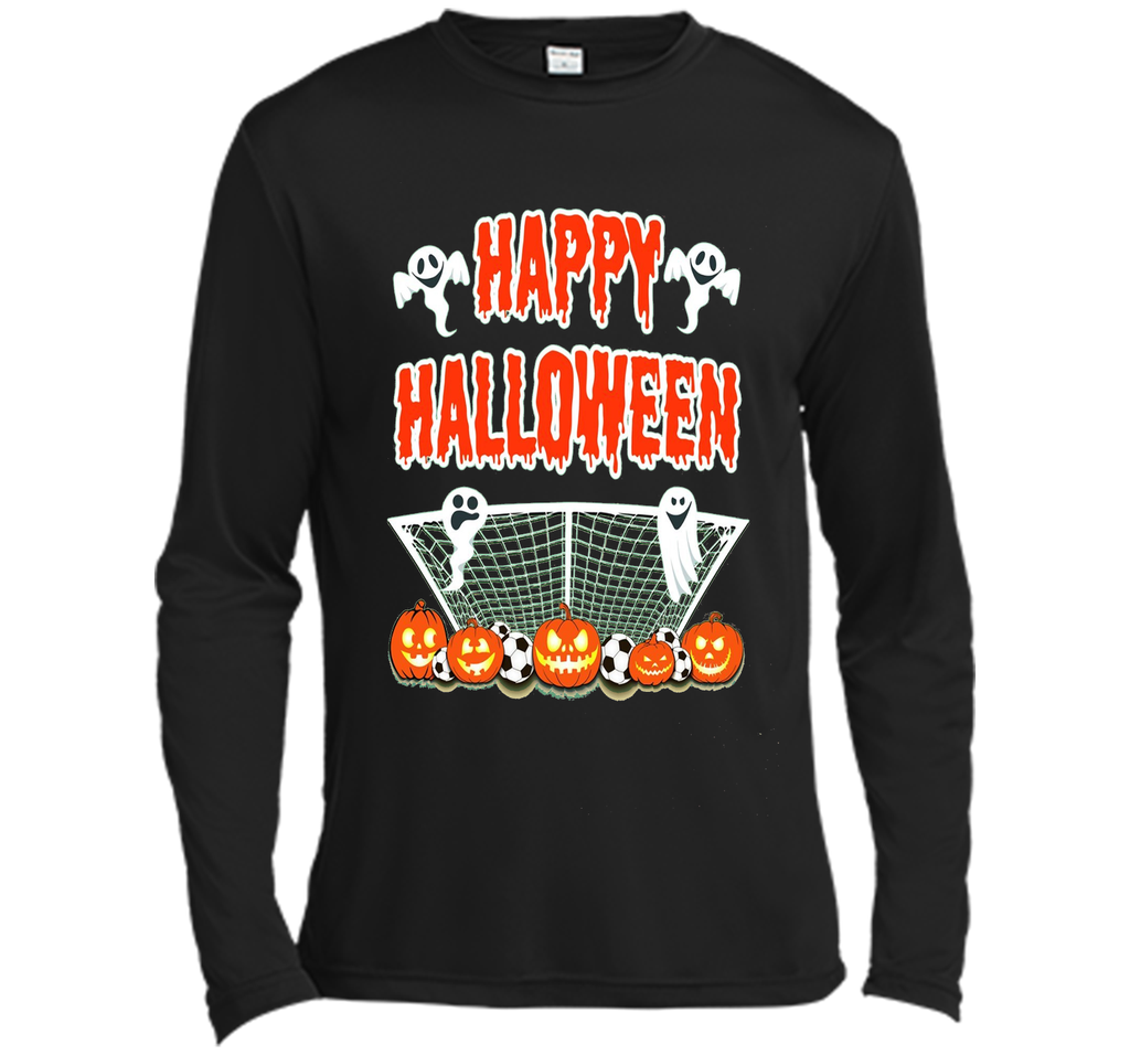 Soccer Halloween Pumpkin Ghost T-Shirt Long Sleeve Moisture Absorbing Shirt