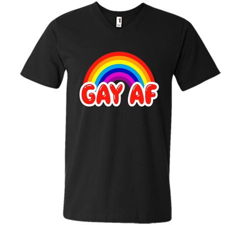 Gay AF Funny Gay Flag Rainbow Colors LGBTQ Pride T-Shirt