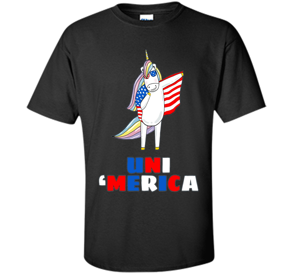 UniMerica 4th Of July Unicorn Ma Memorial Day Funny T-shirt