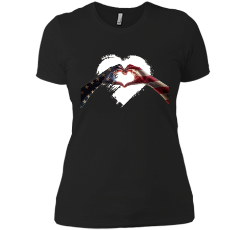 USA Heart Flag 4th of July Independence Day T Shirt