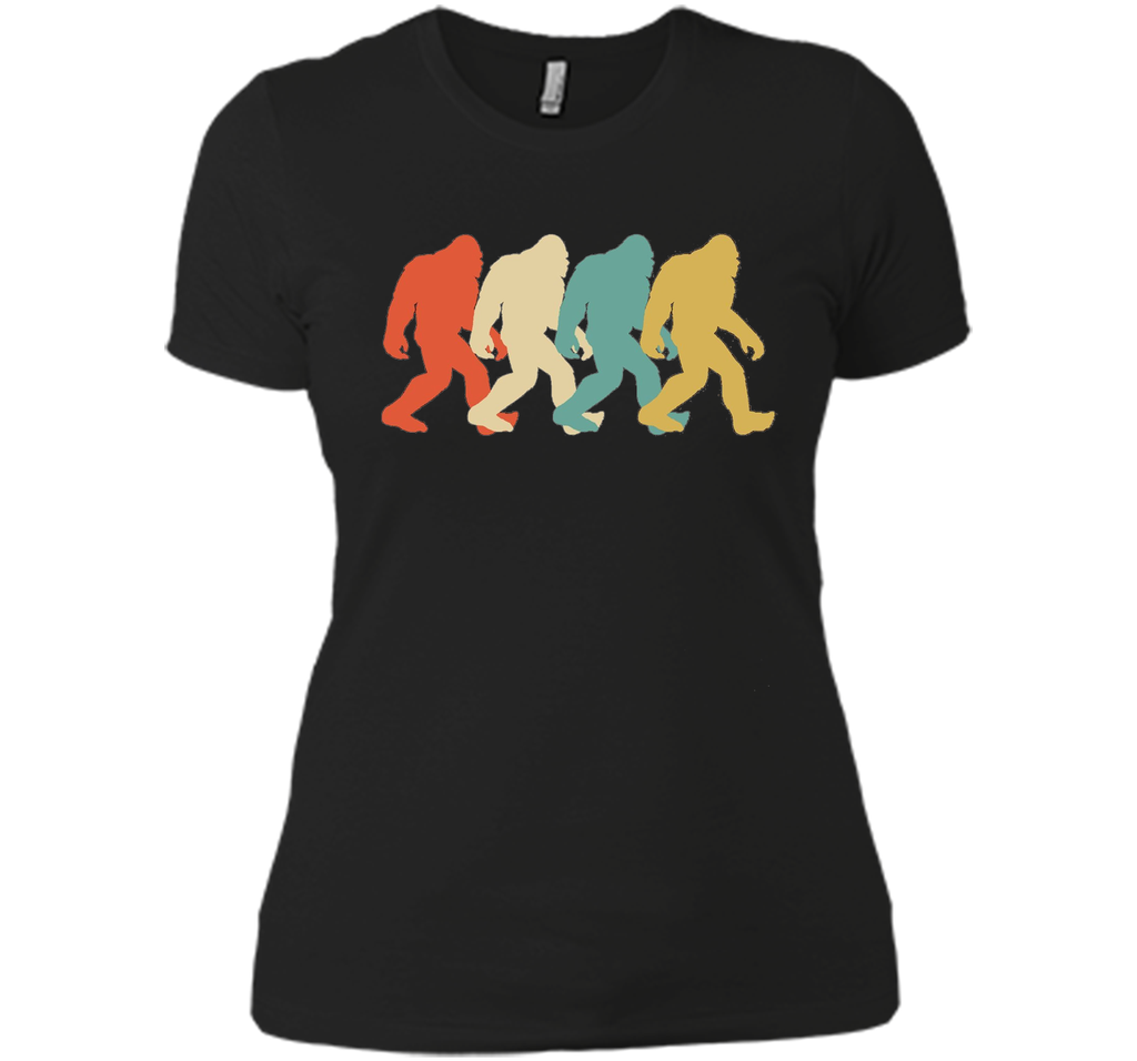 Bigfoot Silhouette Retro Pop Art Sasquatch Graphic T-Shirt