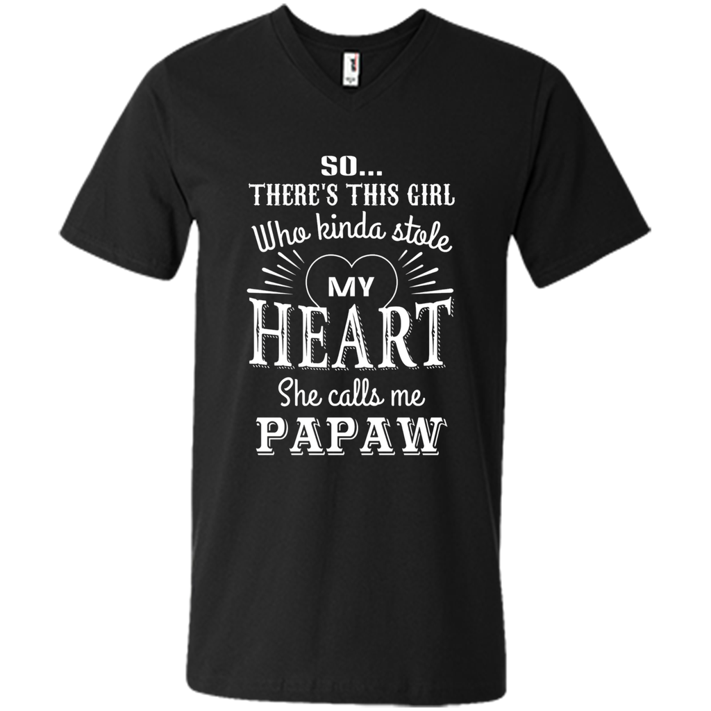 PAPAW & GRANDDAUGHTER, she stole my heart tshirt