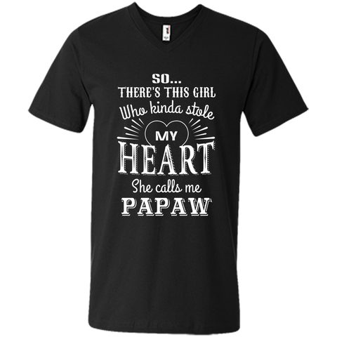 PAPAW & GRANDDAUGHTER, she stole my heart tshirt