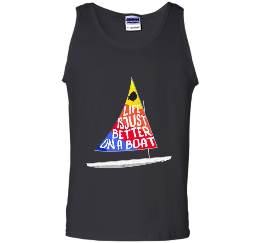 Life Is Just Better Sunfish Sailboat Rainbow Sailing T-Shirt