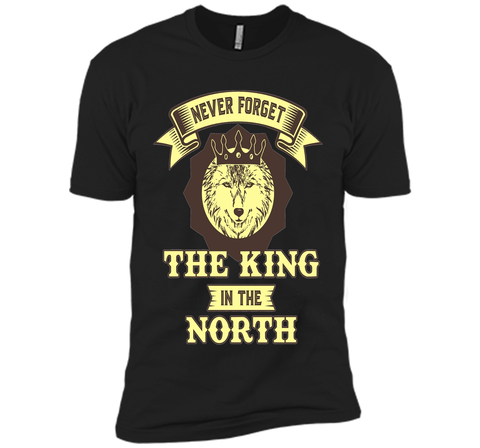 Never Forget The King in the North - Premium Cotton T-Shirt