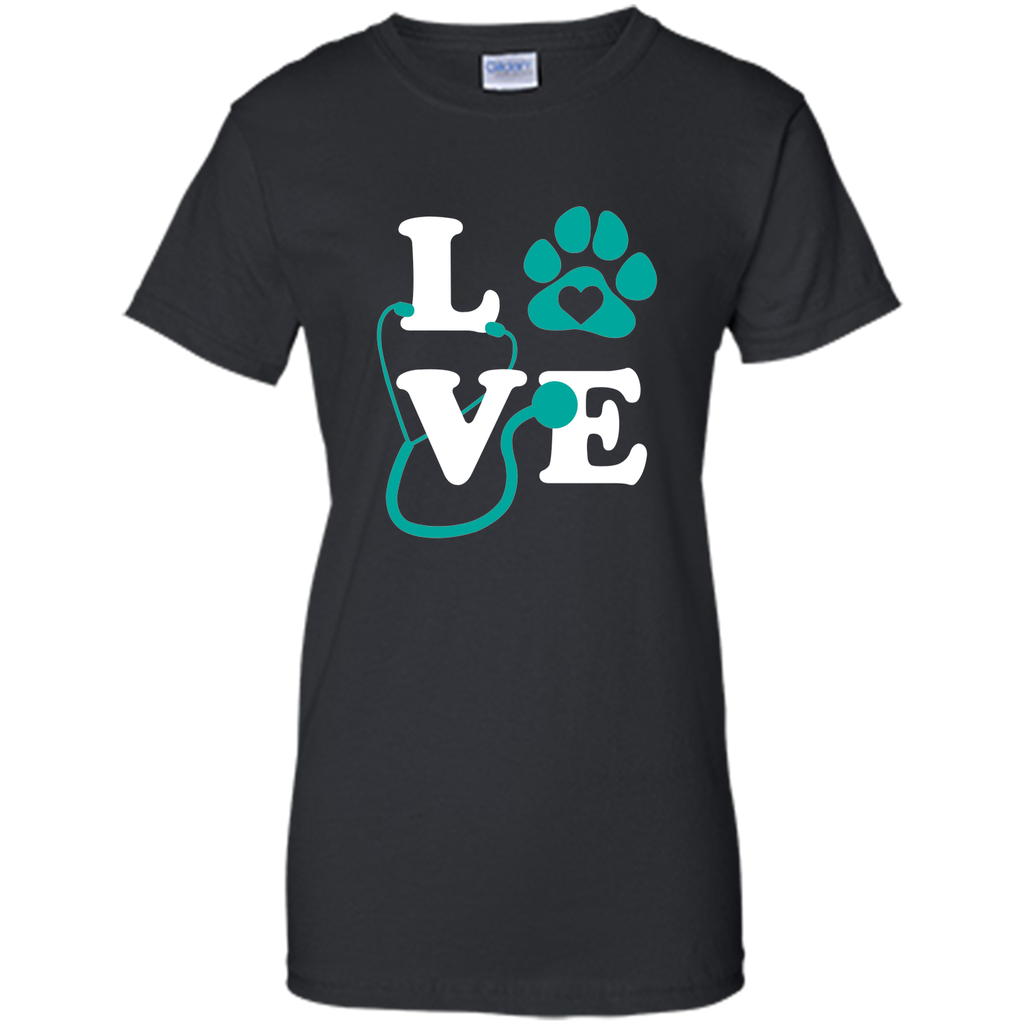 love veterinary medicine shirt cute letters pawprint gift