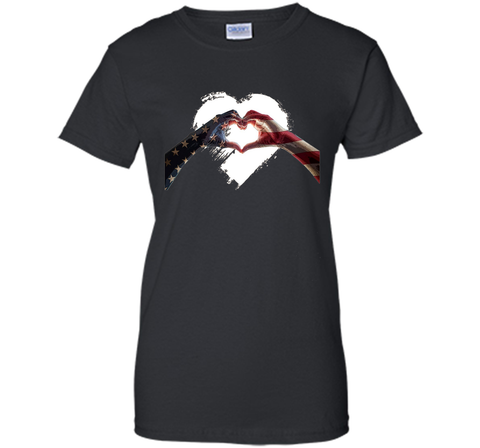 USA Heart Flag 4th of July Independence Day T Shirt