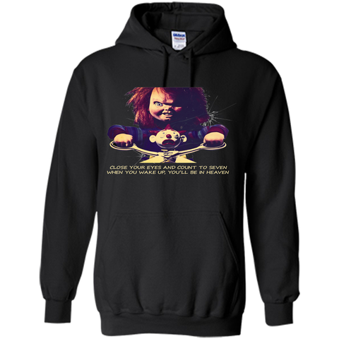 (2) close your eyes, you'll be in heaven, halloween day Pullover Hoodie 8 oz