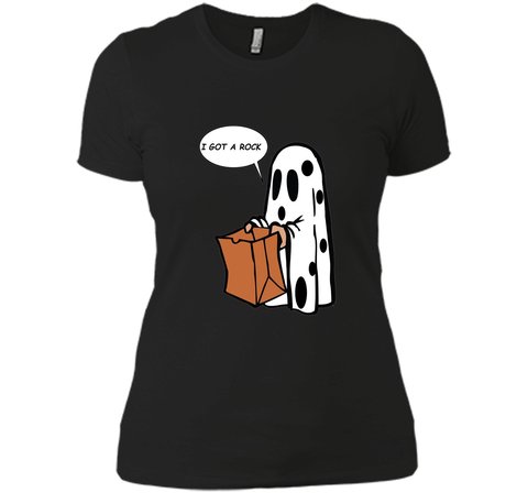 Halloween I Got A Rock Ghost T-Shirt Next Level Ladies Boyfriend Tee