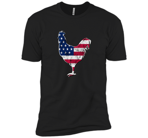 Chicken USA Flag Shirt Rooster 4th of July for Women Men