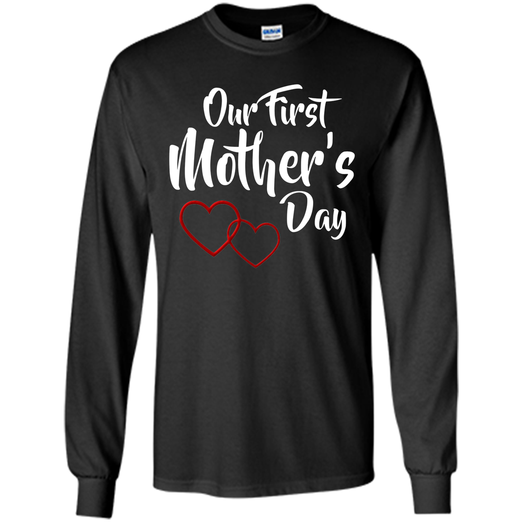 cute our first mothers day lovely hearts shirt mothers day