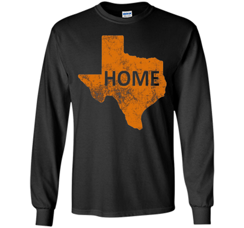 Home - Texas Orange on Blue T-Shirt