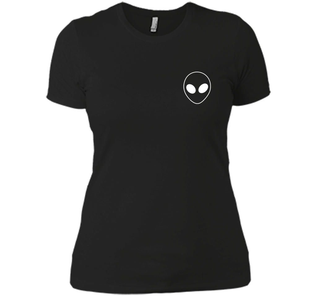 GENYOLO Black and White Alien T-Shirt. Alien Face Shirt