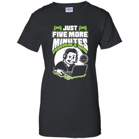 just five more minutes funny gamer shirt gaming t-shirts