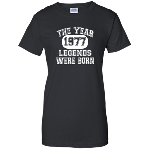40th Birthday T Shirt, 1977 The Year Legends Were Born