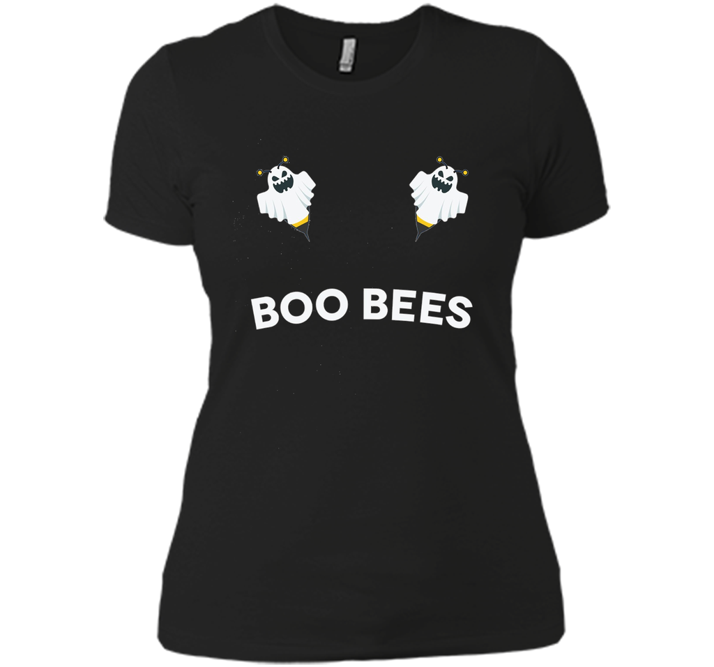 Boo Bees Scary Funny Ghost Bumble Bees Halloween T Shirt Next Level Ladies Boyfriend Tee