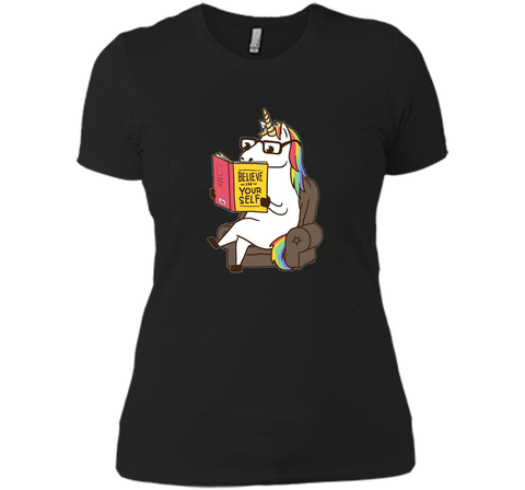 Unicorn Shirt Believe in Yourself Motivational Book Lover