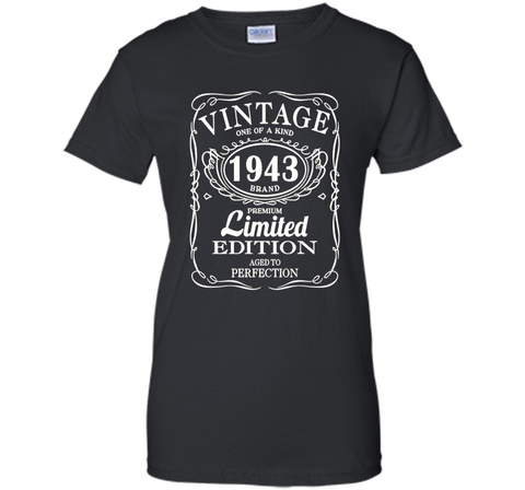 Vintage Born in 1943 74 Years Old Birthday Tshirt