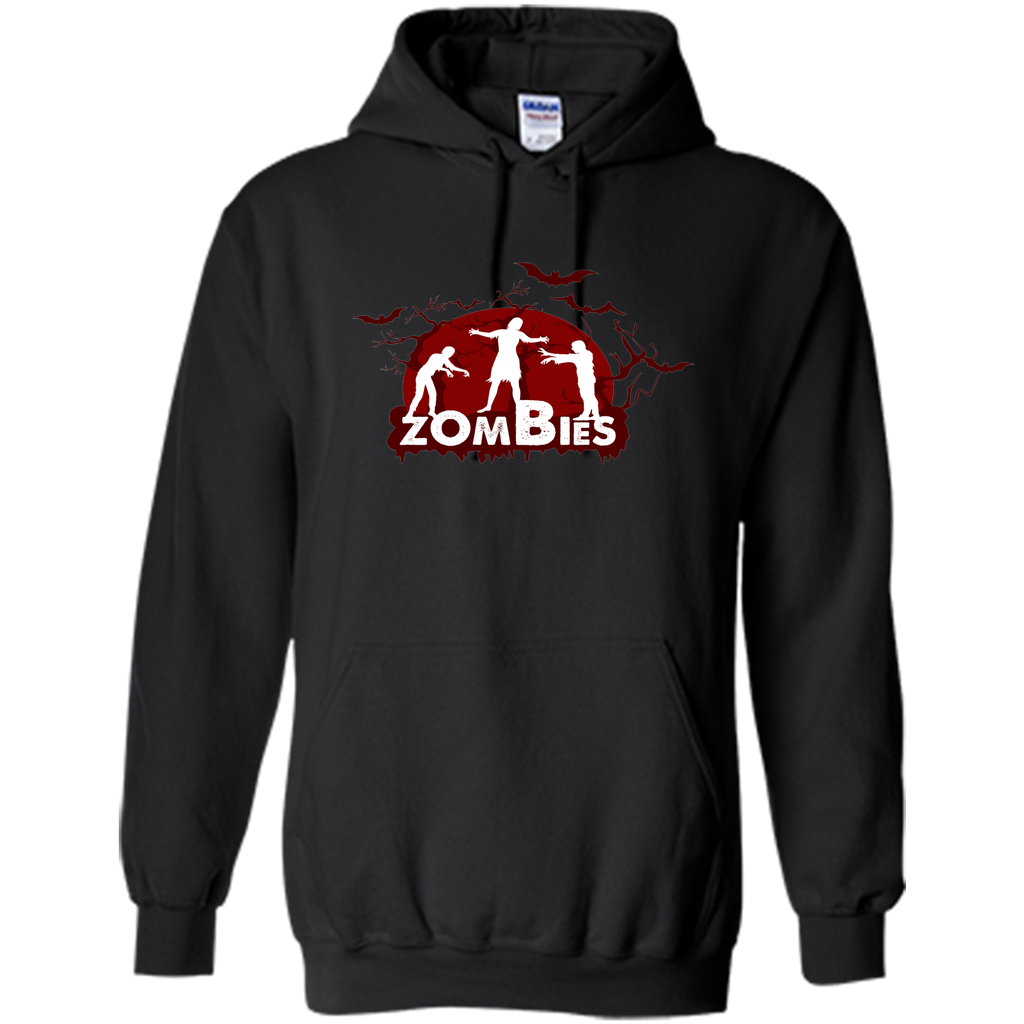 welcome to homeland of zombies, halloween Pullover Hoodie 8 oz