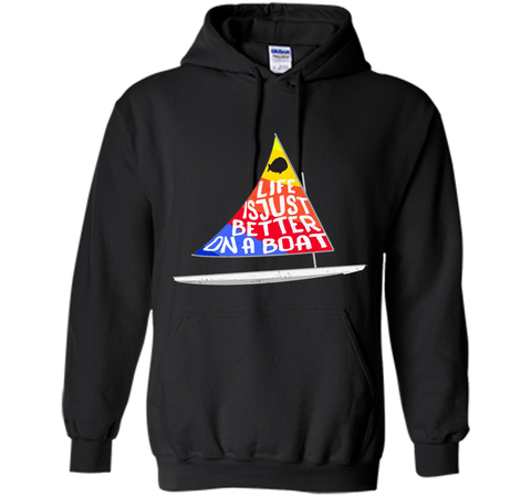 Life Is Just Better Sunfish Sailboat Rainbow Sailing T-Shirt