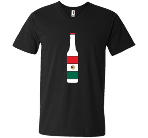 Mexico Flag Beer Bottle Soccer Apparel TriColor Gift T-Shirt