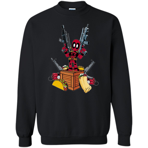 Marvel Deadpool Weapons and Food Graphic T-Shirt