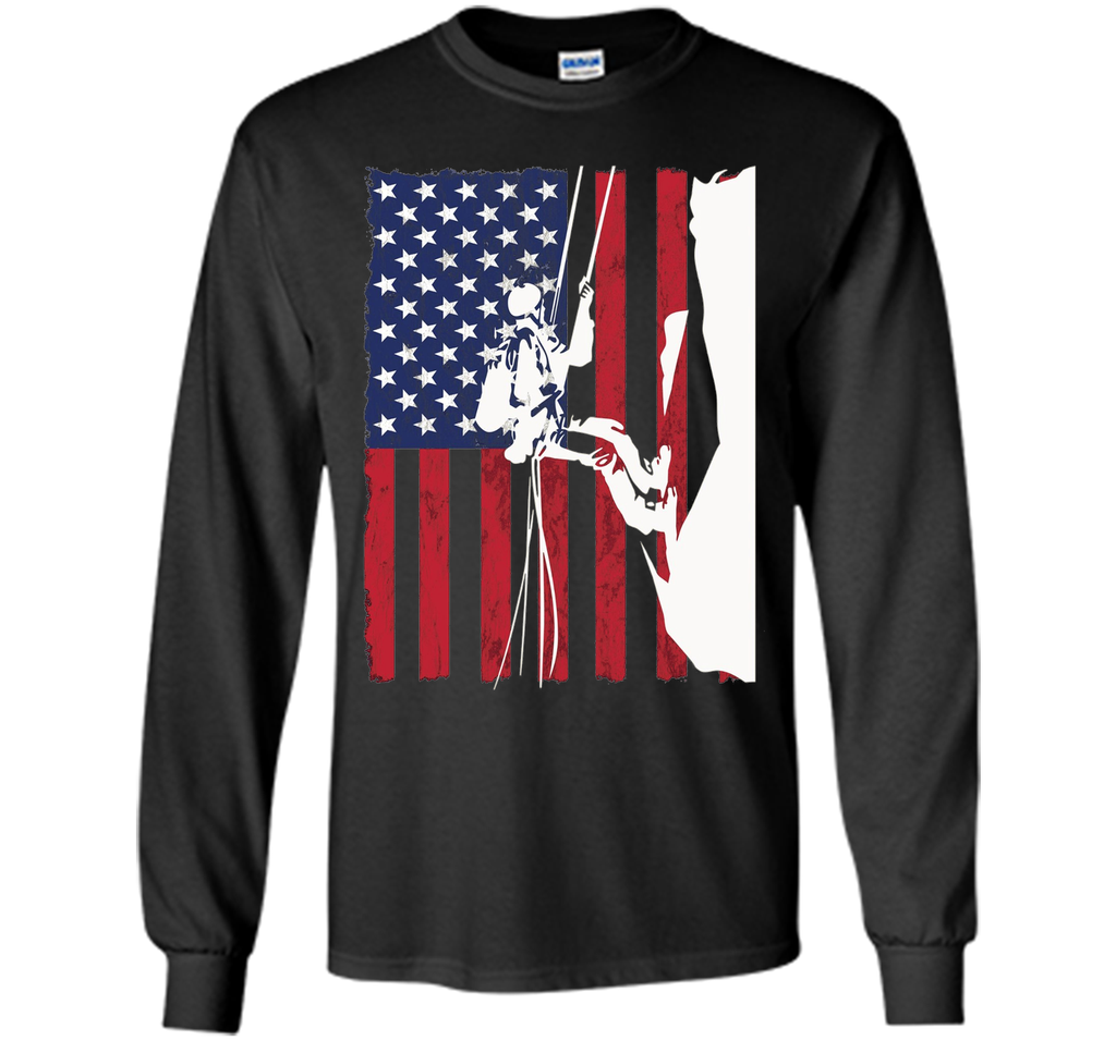 Climbing Patriotic Climber T Shirt